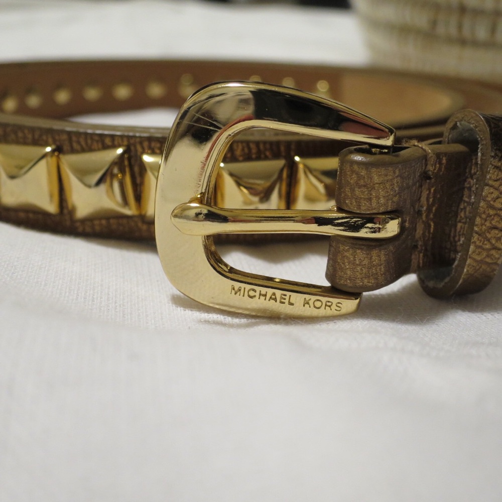 Michael Kors Gold Studded Belt
